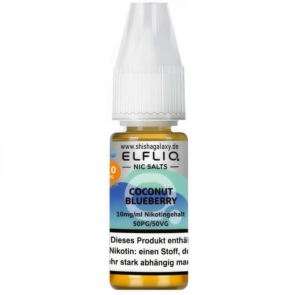 Elfliq Elfbar Elfliq - Coconut Blueberry - Nikotinsalz Liquid - Nikotin 10 mg/ml - 10er Pack (100 ml)