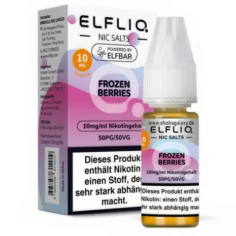 Elfliq Elfbar Elfliq - Frozen Berries - Nikotinsalz Liquid - Nikotin 10 mg/ml - 10er Pack (100 ml) Elfliq Elfbar Elfliq - Frozen Berries - Nikotinsalz Liquid - Nikotin 10 mg/ml - 10er Pack (100 ml)