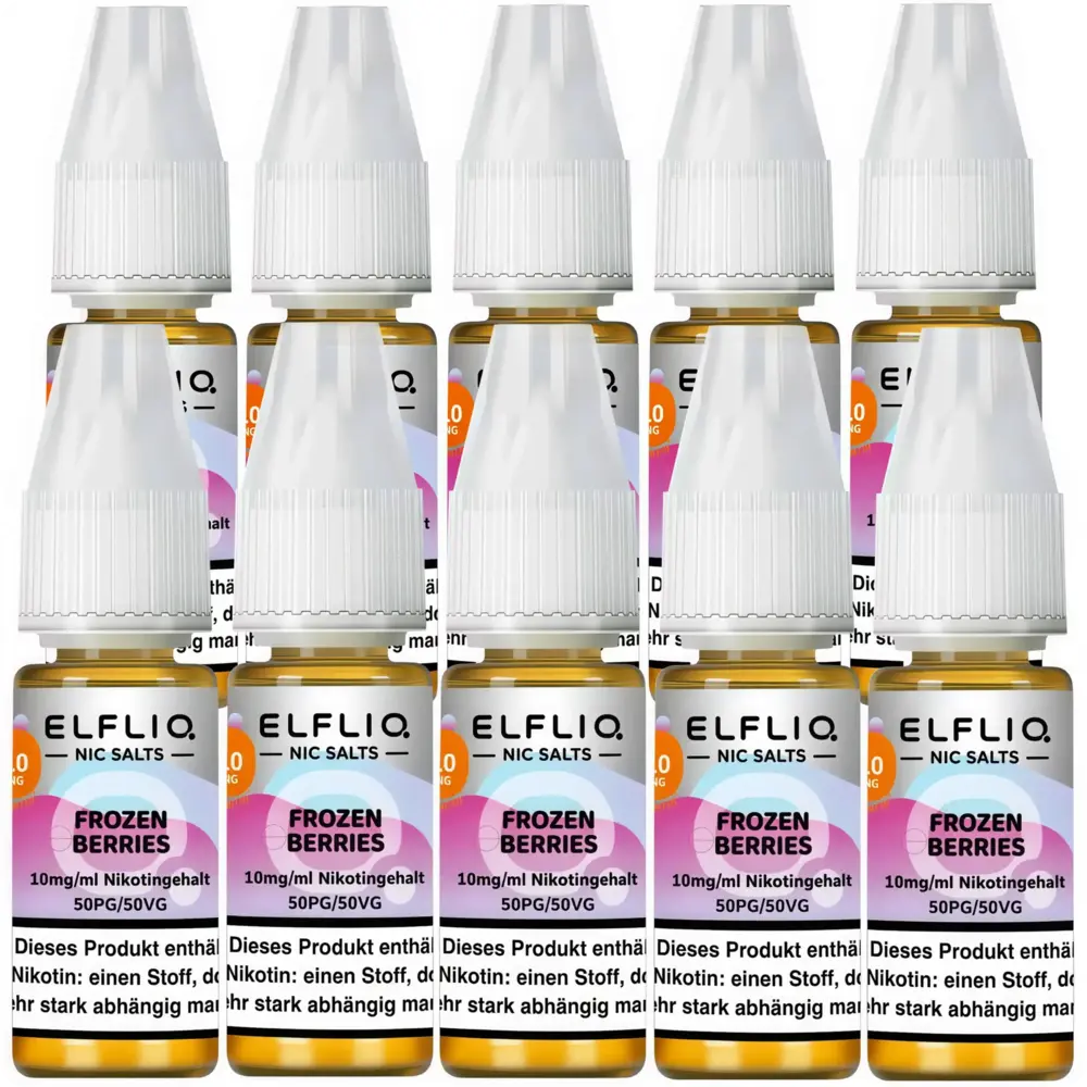 Elfliq Elfbar Elfliq - Frozen Berries - Nikotinsalz Liquid - Nikotin 10 mg/ml - 10er Pack (100 ml) Elfliq Elfbar Elfliq - Frozen Berries - Nikotinsalz Liquid - Nikotin 10 mg/ml - 10er Pack (100 ml)
