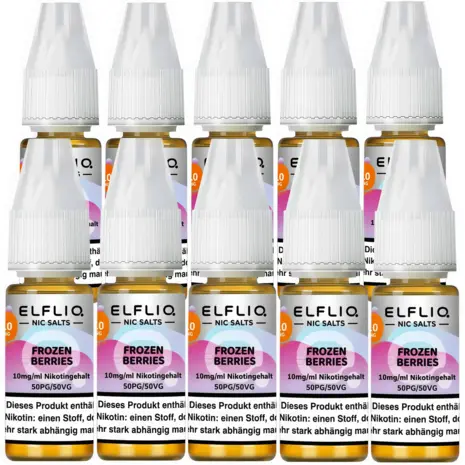 Elfliq Elfbar Elfliq - Frozen Berries - Nikotinsalz Liquid - Nikotin 10 mg/ml - 10er Pack (100 ml) Elfliq Elfbar Elfliq - Frozen Berries - Nikotinsalz Liquid - Nikotin 10 mg/ml - 10er Pack (100 ml)