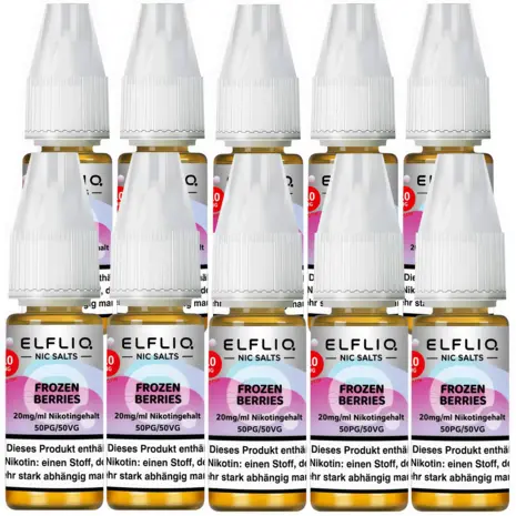 Elfliq Elfbar Elfliq - Frozen Berries - Nikotinsalz Liquid - Nikotin 20 mg/ml - 10er Pack (100 ml)