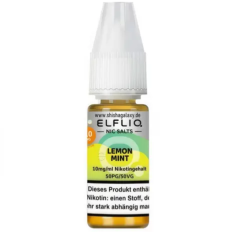 Elfliq Elfbar Elfliq - Lemon Mint - Nikotinsalz Liquid - Nikotin 10 mg/ml - 10er Pack (100 ml)