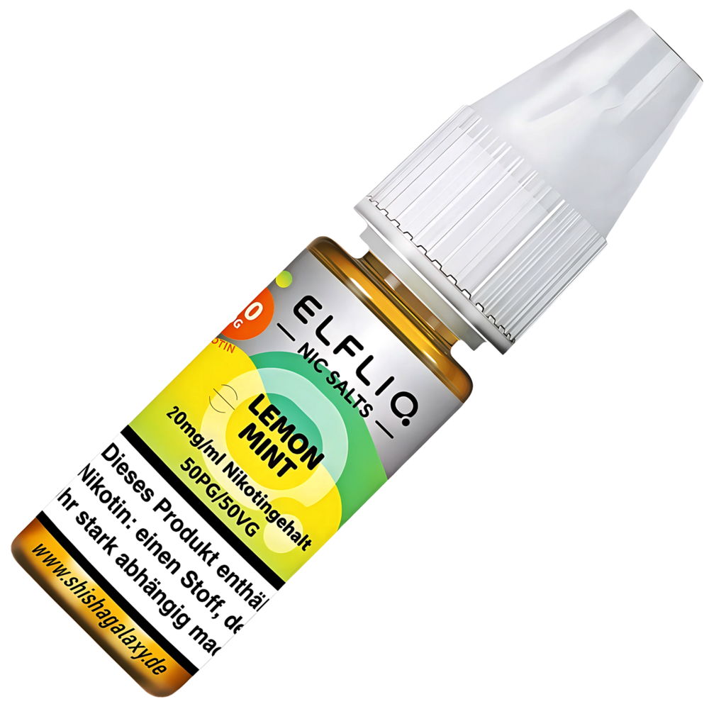 Elfliq Elfbar Elfliq - Lemon Mint - Nikotinsalz Liquid - Nikotin 20 mg/ml - 10er Pack (100 ml) Elfliq Elfbar Elfliq - Lemon Mint - Nikotinsalz Liquid - Nikotin 20 mg/ml - 10er Pack (100 ml)