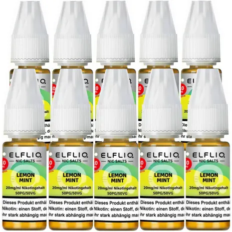 Elfliq Elfbar Elfliq - Lemon Mint - Nikotinsalz Liquid - Nikotin 20 mg/ml - 10er Pack (100 ml) Elfliq Elfbar Elfliq - Lemon Mint - Nikotinsalz Liquid - Nikotin 20 mg/ml - 10er Pack (100 ml)