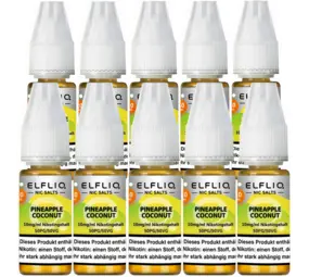 Elfliq Pineapple Coconut - Nikotinsalz Liquid - Nikotin 10 mg/ml - 10er Pack