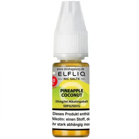 Elfliq Elfbar Elfliq - Pineapple Coconut - Nikotinsalz Liquid - Nikotin 20 mg/ml - 10er Pack (100 ml) Elfliq Elfbar Elfliq - Pineapple Coconut - Nikotinsalz Liquid - Nikotin 20 mg/ml - 10er Pack (100 ml)