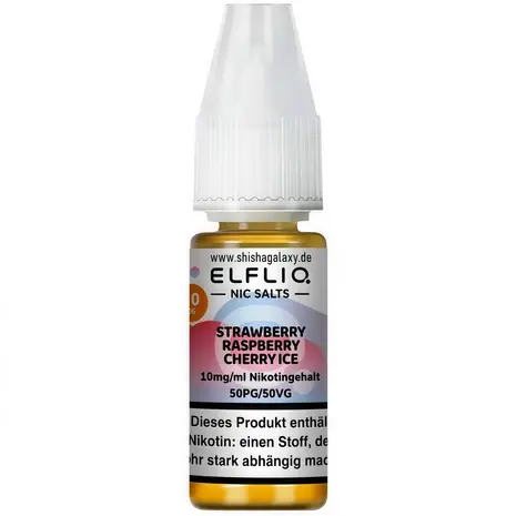 Elfliq Elfbar Elfliq - Strawberry Raspberry Cherry Ice - Nikotinsalz Liquid - Nikotin 10 mg/ml - 10er Pack (100 ml) Elfliq Elfbar Elfliq - Strawberry Raspberry Cherry Ice - Nikotinsalz Liquid - Nikotin 10 mg/ml - 10er Pack (100 ml)