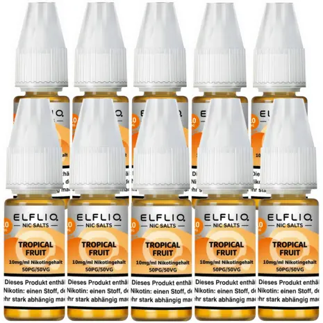Elfliq Elfbar Elfliq - Tropical Fruit - Nikotinsalz Liquid - Nikotin 10 mg/ml - 10er Pack (100 ml) Elfliq Elfbar Elfliq - Tropical Fruit - Nikotinsalz Liquid - Nikotin 10 mg/ml - 10er Pack (100 ml)