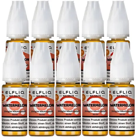 Elfliq Elfbar Elfliq - Watermelon - Nikotinsalz Liquid - Nikotin 10 mg/ml - 10er Pack (100 ml)