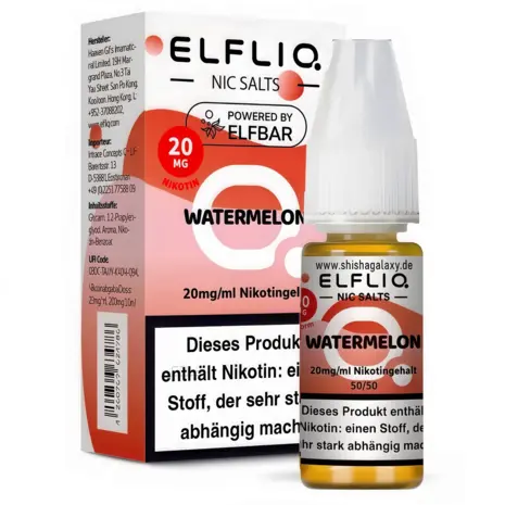 Elfliq Elfbar Elfliq - Watermelon - Nikotinsalz Liquid - Nikotin 20 mg/ml - 10er Pack (100 ml)