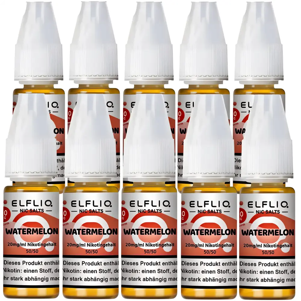 Elfliq Elfbar Elfliq - Watermelon - Nikotinsalz Liquid - Nikotin 20 mg/ml - 10er Pack (100 ml)
