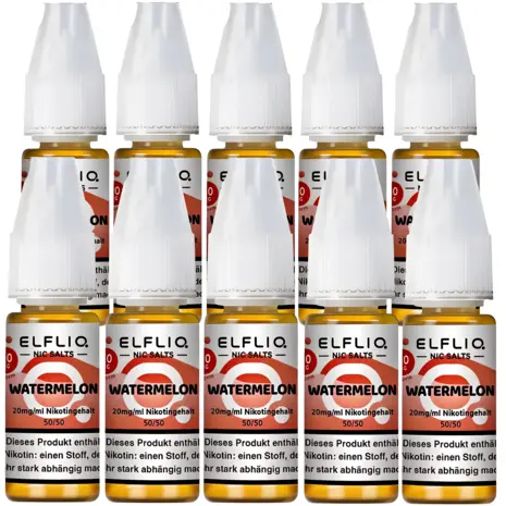 Elfliq Elfbar Elfliq - Watermelon - Nikotinsalz Liquid - Nikotin 20 mg/ml - 10er Pack (100 ml)