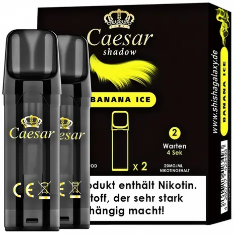Caesar Shadow - Banana Ice - Liquid Pod - 2ml - 2er Pack (4ml) - Shisha  Galaxy