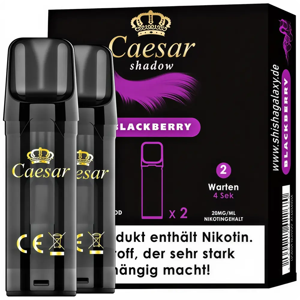 Caesar Caesar Shadow - Blackberry - Liquid Pod - 2 ml - Nikotin 20 mg - 2er Pack (4ml)