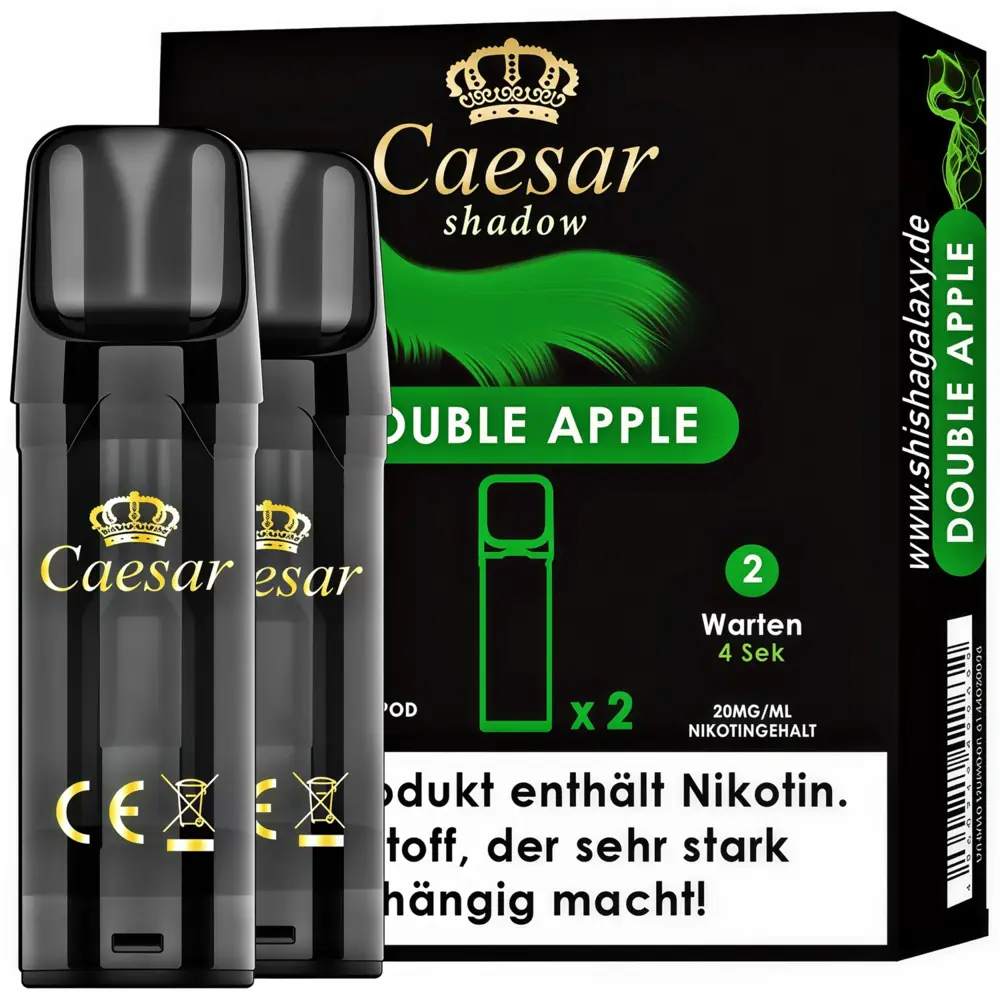 Caesar Caesar Shadow – Double Apple – Liquid Pod - 2 ml - Nikotin 20 mg - 2er Pack (4ml)