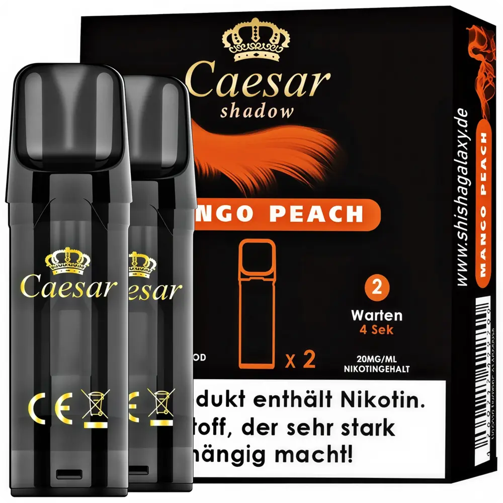 Caesar Caesar Shadow - Mango Peach - Liquid Pod - 2 ml - Nikotin 20 mg - 2er Pack (4ml)