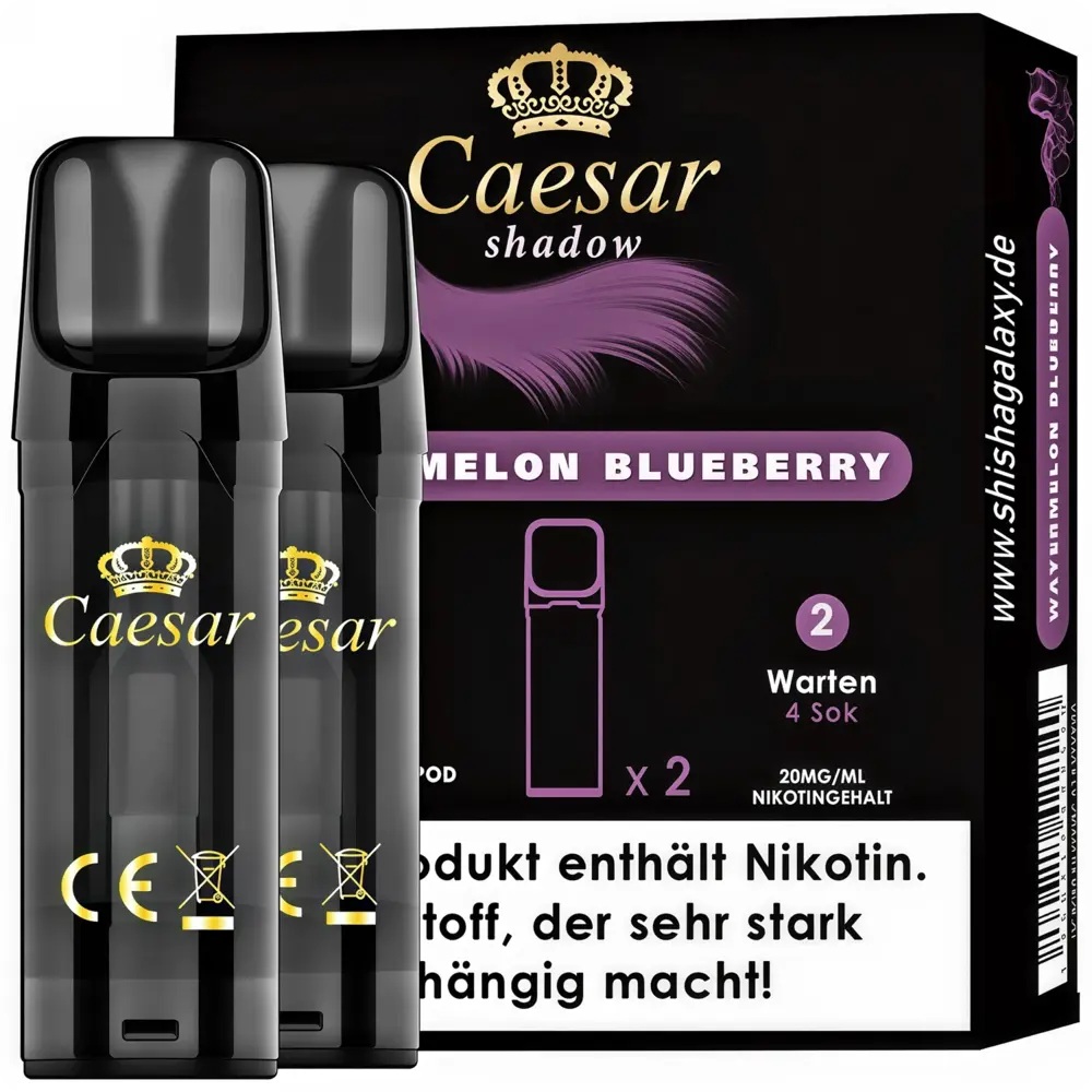 Caesar Caesar Shadow - Watermelon Blueberry - Liquid Pod - 2 ml - Nikotin 20 mg - 2er Pack (4ml)