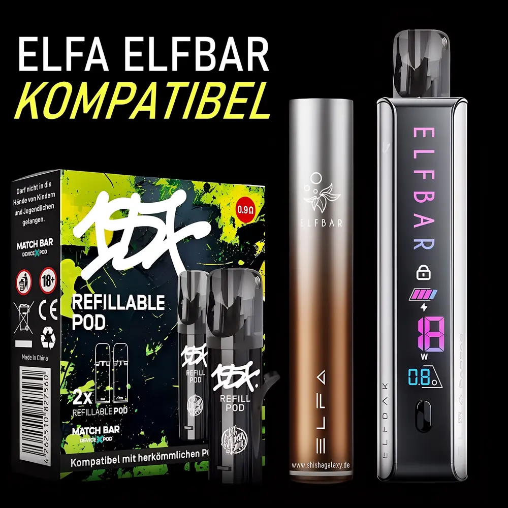 187 Strassenbande 187 Strassenbande Leerpods für MatchBar – kompatibel mit ELFA & ELFBAR – Nachfüllpods 2 ml – Fresor Mesh Coil – 0,9 Ohm – 2 Stück