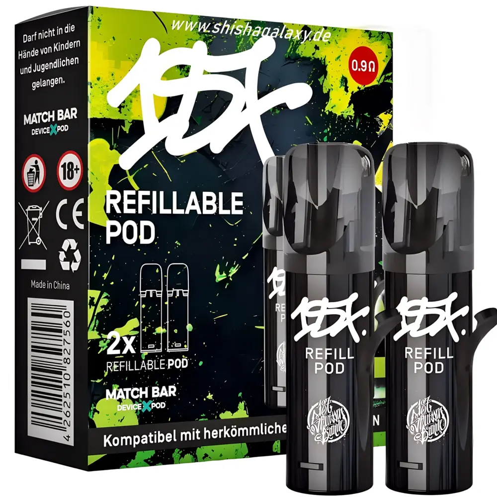 187 Strassenbande 187 Strassenbande Leerpods für MatchBar – kompatibel mit ELFA & ELFBAR – Nachfüllpods 2 ml – Fresor Mesh Coil – 0,9 Ohm – 2 Stück