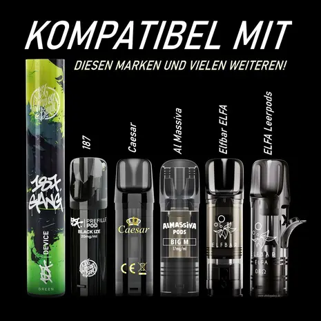 187 Strassenbande 187 Strassenbande - Pod Kit - Akku 500 mAh - Green - E-Zigarette
