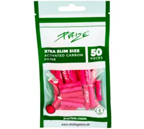 Purize XTRA Slim Size – Ø 6 mm – 50 Stück – Pink - PURIZE® Aktivkohlefilter