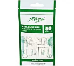 Purize XTRA Slim Size – Ø 6 mm – 50 Stück – White - PURIZE® Aktivkohlefilter