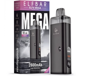 Elfbar ELFX MEGA – 2800 mAh Pod‑System Basisgerät – Black – E‑Zigarette