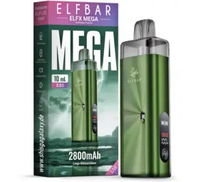 Elfbar ELFX MEGA – 2800 mAh Pod‑System Basisgerät – Green – E‑Zigarette