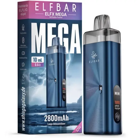 Elfbar Elfbar ELFX MEGA – 2800 mAh Pod‑System Basisgerät – Navy – E‑Zigarette
