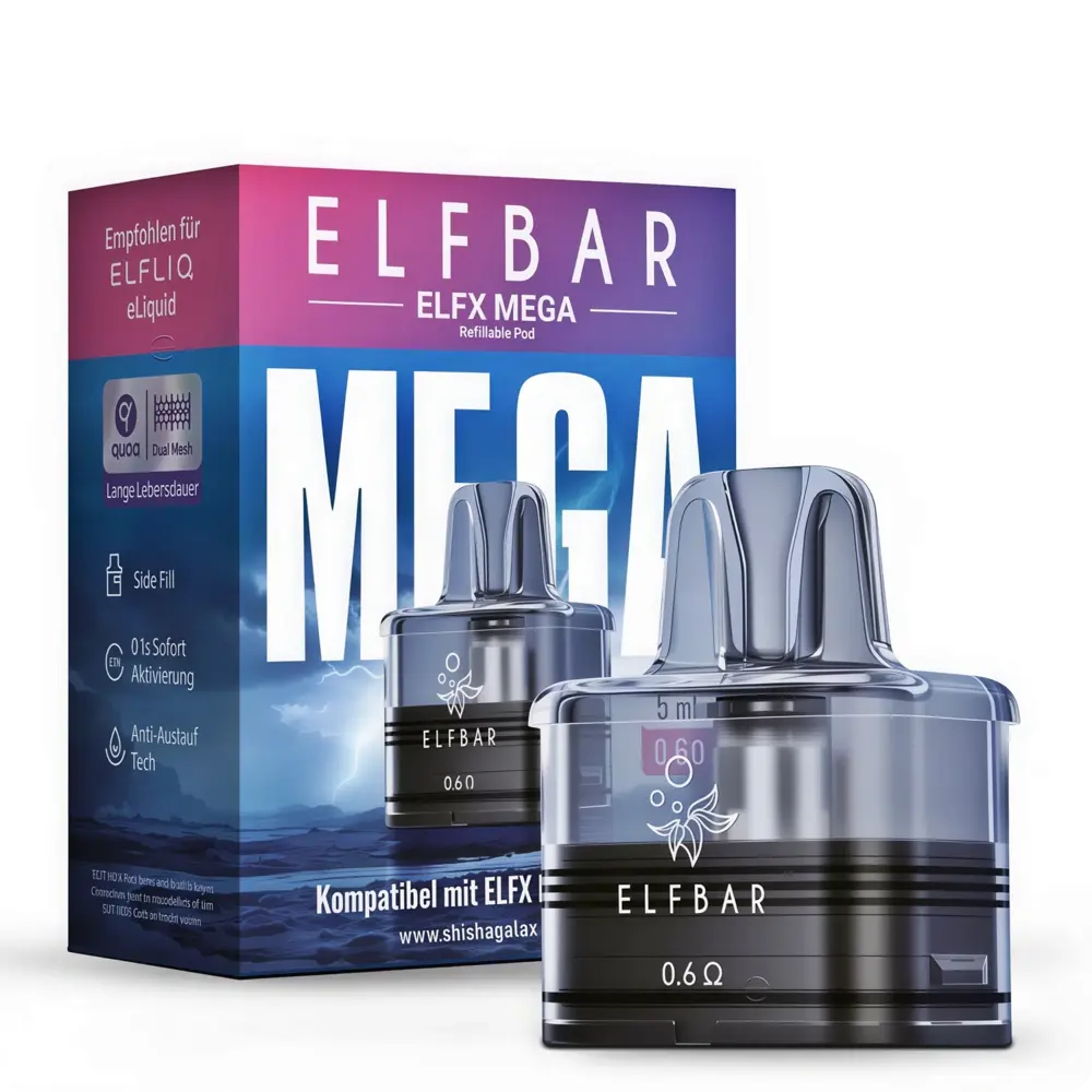 Elfbar Elfbar ElfX MEGA - Leerpod - 0,6 Ohm - 5 ml