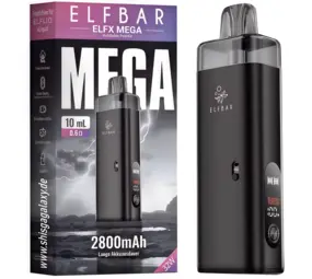 Elfbar ELFX MEGA – 2800 mAh Pod‑System Basisgerät – Black – E‑Zigarette