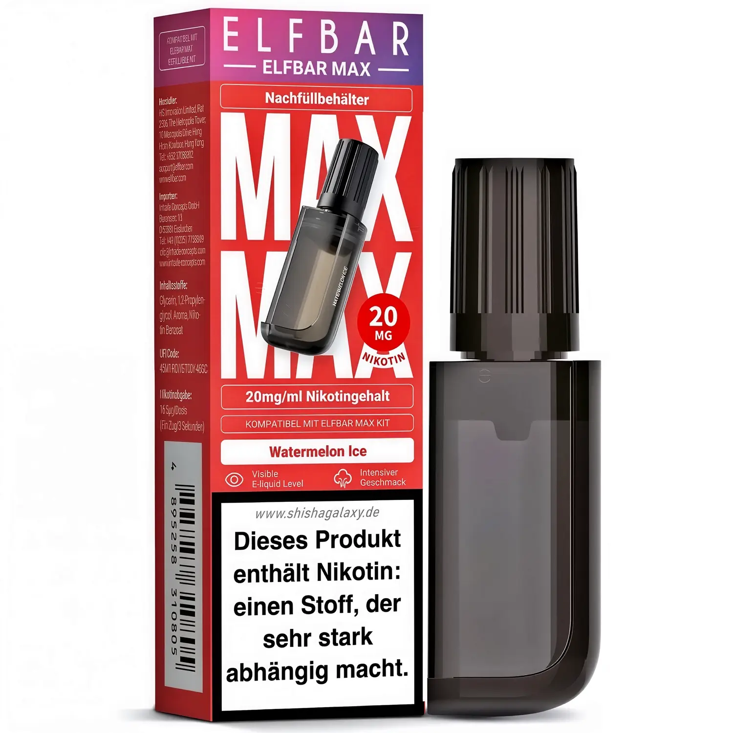 Elfbar MAX 6000 Pods Watermelon Ice kaufen | 6000 Zge 10ml - Shisha Galaxy