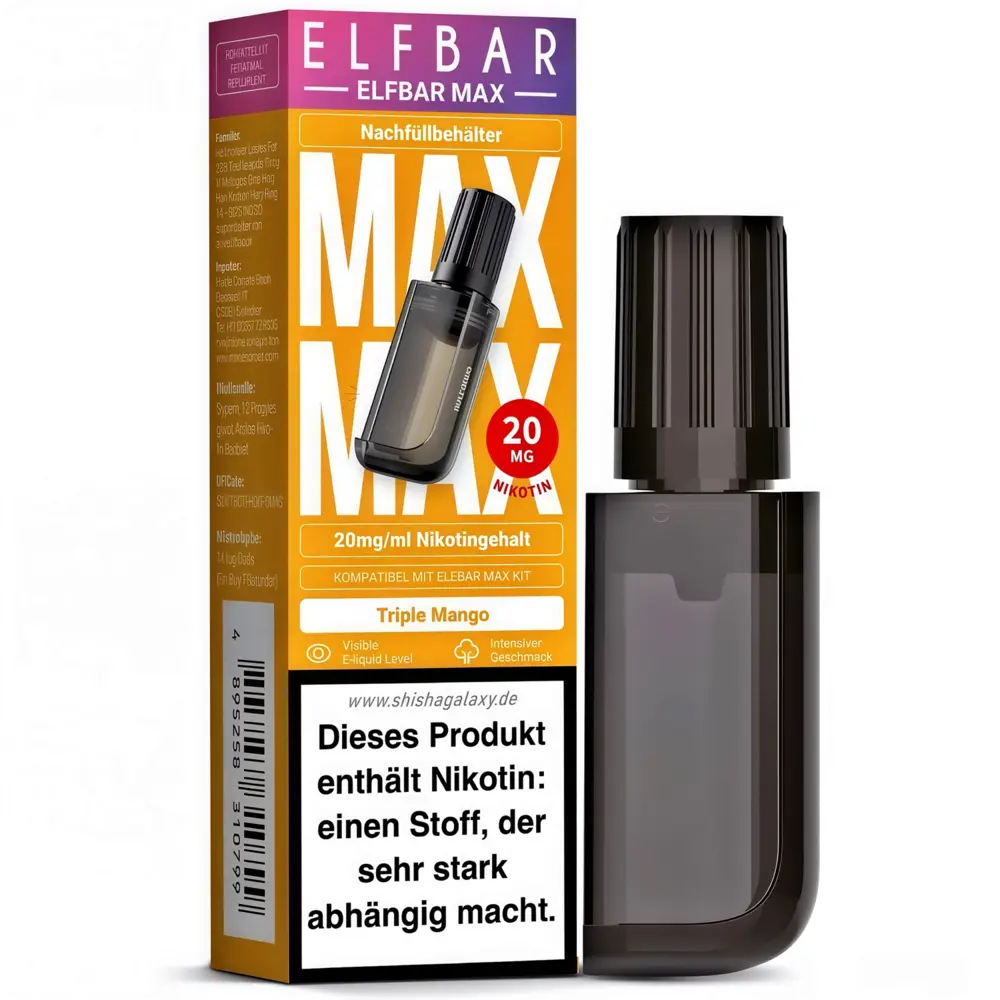 Elfbar MAX 6000 Pods Triple Mango kaufen | 6000 Zge 10ml - Shisha Galaxy