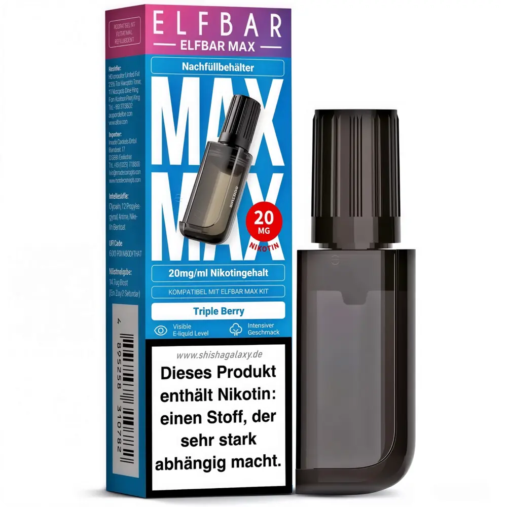 Elfbar MAX 6000 Pods Triple Berry kaufen | 6000 Züge 10ml