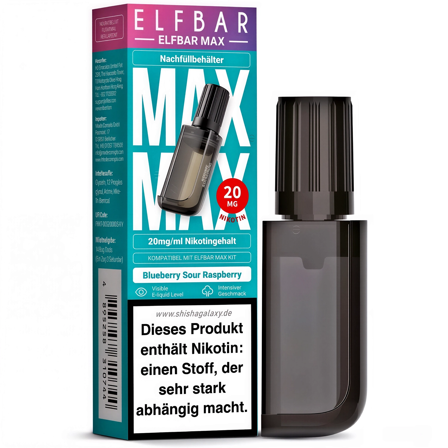 Elfbar MAX 6000 Pods Blueberry Sour Raspberry kaufen | 6000 Züge 10ml