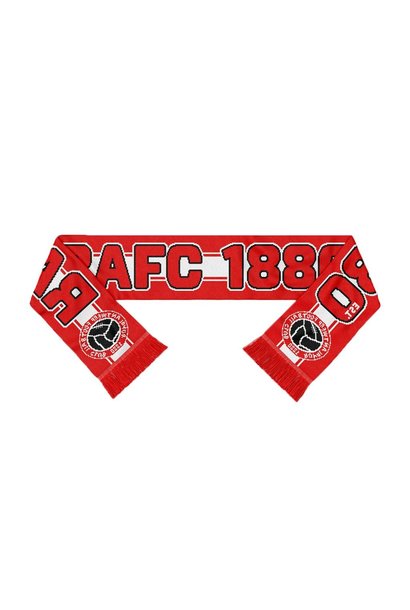 RAFC Sjaal Gebreid - RAFC 1880 + Vintage Ball - Rood/Wit
