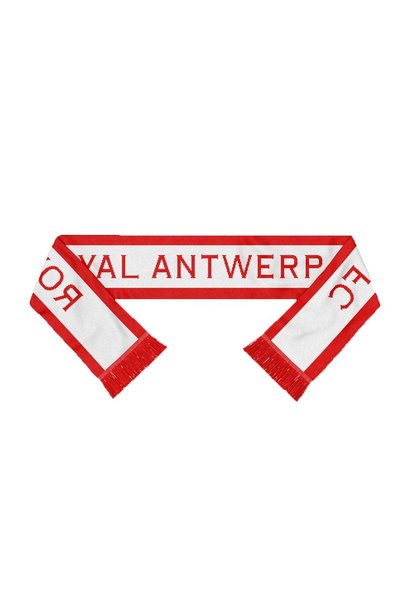 RAFC Sjaal Gebreid - Royal Antwerp FC (Copperplate) - Wit/Rood