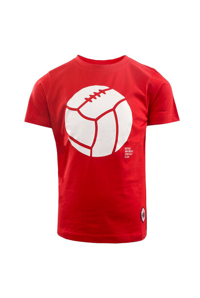 RAFC T-shirt Retro Ball Kids - Rood