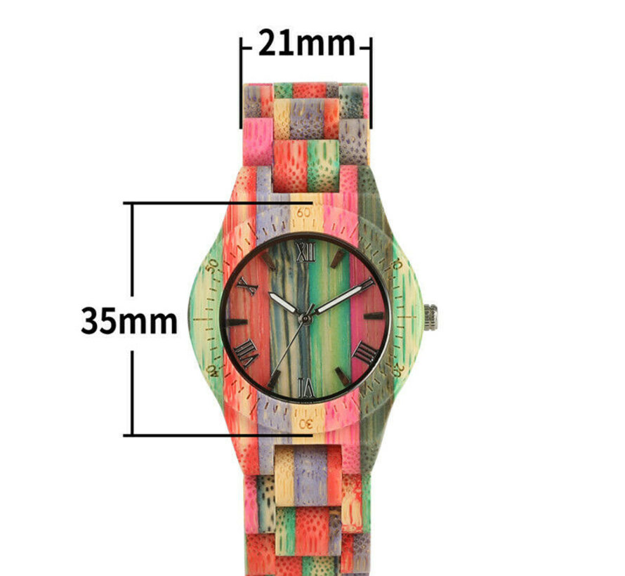 Bamboe horloge Londen - Dames