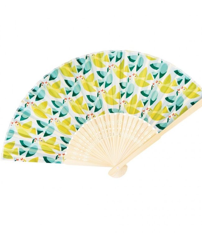 Bamboo fan lovebirds