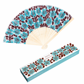 Bamboo fan Astrid flower