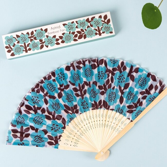 Bamboo fan Astrid flower