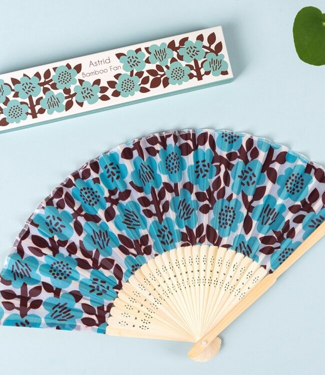 Bamboo fan Astrid flower