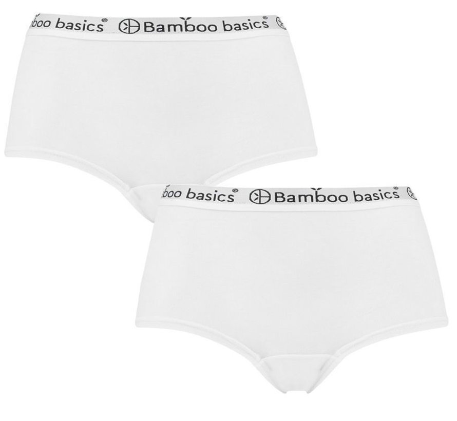 Hipster basics en bambou - Lot de 2 Iris - Blanc