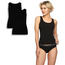 Bamboo basics singlets zwart 2-pack - Anna
