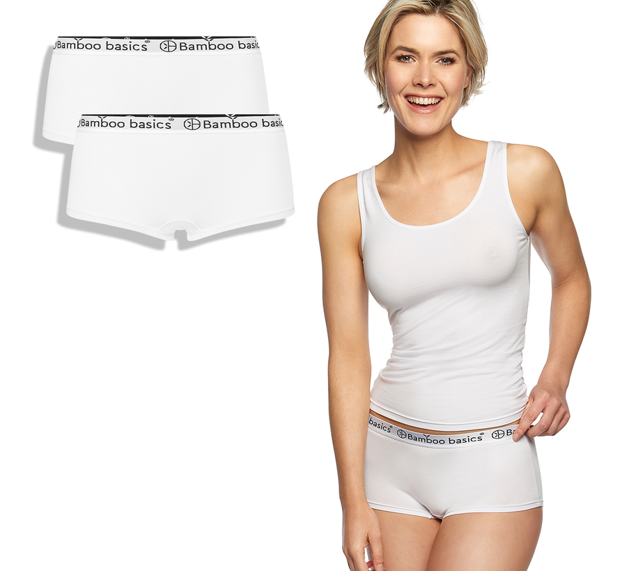 Hipster basics en bambou - Lot de 2 Iris - Blanc