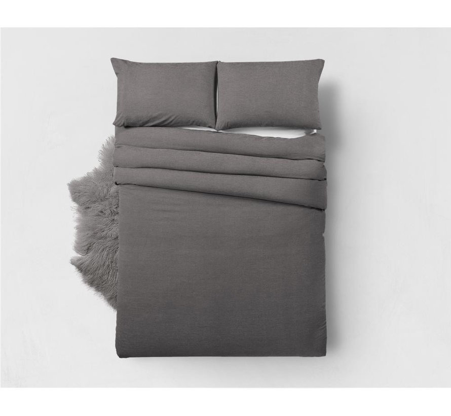 Housse de couette Bamboo Touch - Comprend 2 x taies d'oreiller - Anthracite
