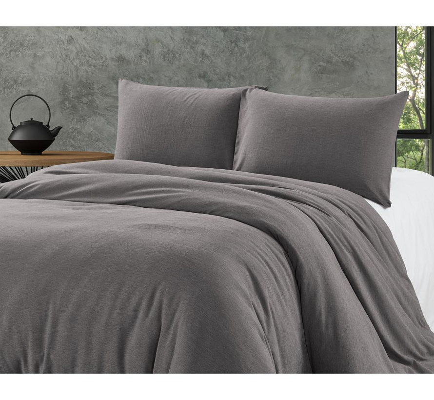 Housse de couette Bamboo Touch - Comprend 2 x taies d'oreiller - Anthracite