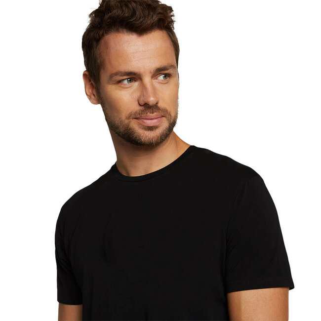 Bamboo Basics T-shirts Ruben ronde hals– Zwart (2-pack)