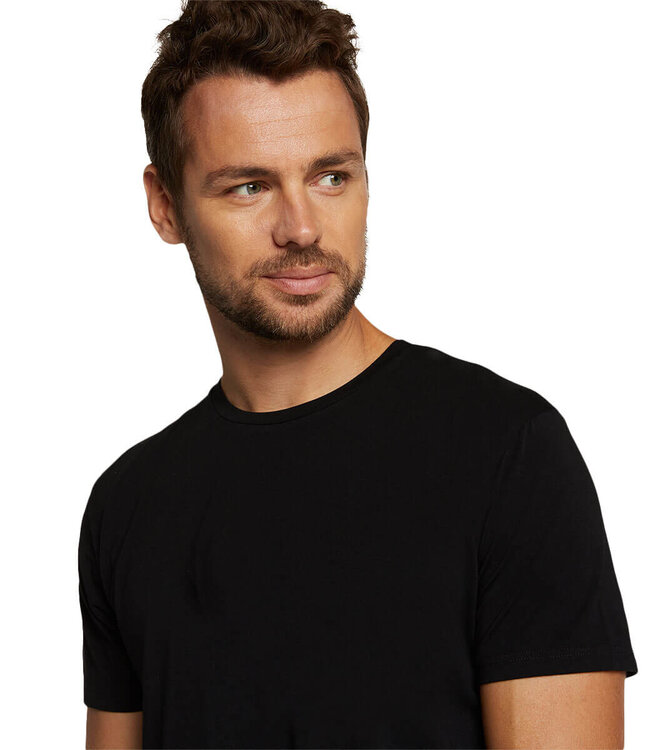 Bamboo Basics T-shirts Ruben ronde hals– Zwart (2-pack)